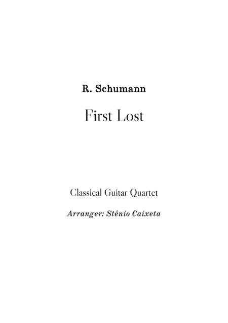 First Loss - Op. 68 (arr. Stenio Caixeta)