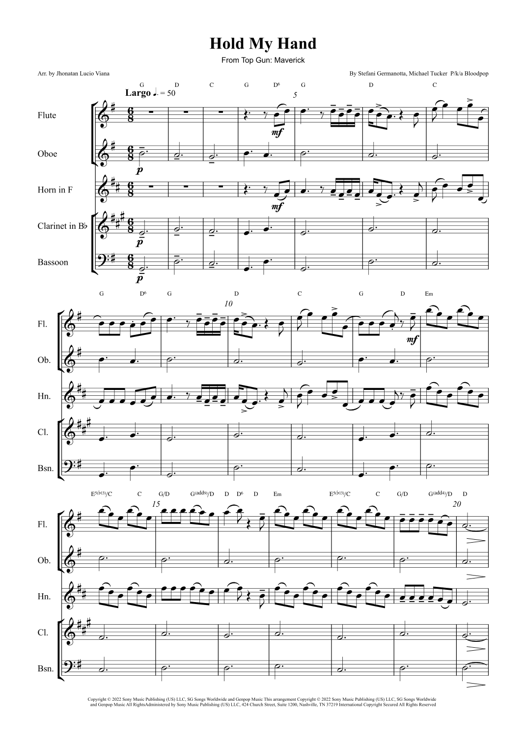 Hold My Hand (arr. Jhonatan Lucio Viana)
