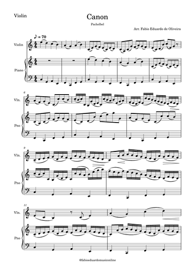 Canon Pachelbel (arr. Fabio Eduardo de Oliveira)