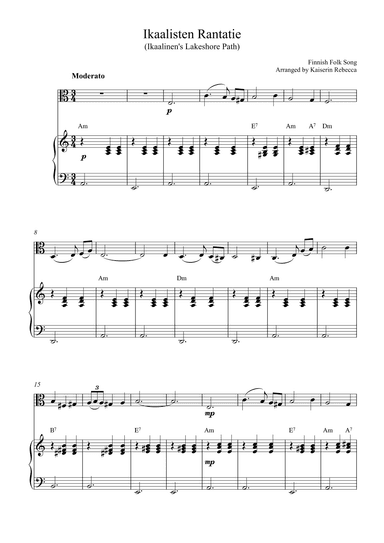 Ikaalisten Rantatie (Ikaalinen's Lakeshore Path) (arr. Kaiserin Rebecca)
