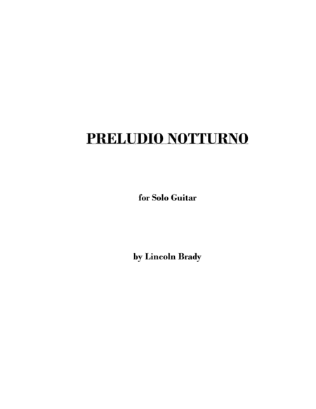 PRELUDIO NOTTURNO - Solo Guitar