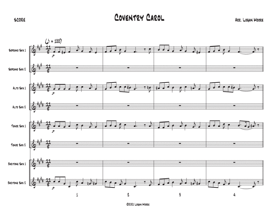Coventry Carol (2021) (arr. Logan Moore)