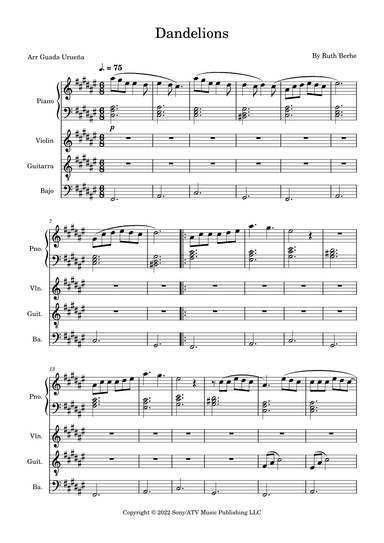 Dandelions (arr. Guada Urueña)