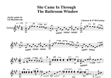 She Came In Through The Bathroom Window (arr. Evgeny Shushkovsky)
