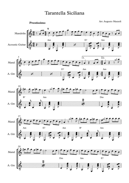 Tarantella Siciliana (arr. Augusto Mazzoli)