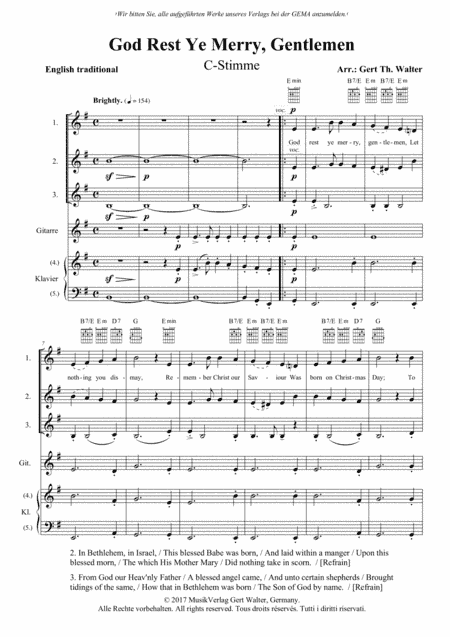 God Rest Ye Merry, Gentlemen (arr. Gert Th. Walter)
