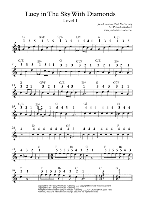 Lucy In The Sky With Diamonds (arr. Pedro Lutterbach)