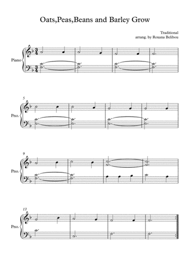 Oats, Peas, Beans and Barley Grow (arr. Roxana Belibou)