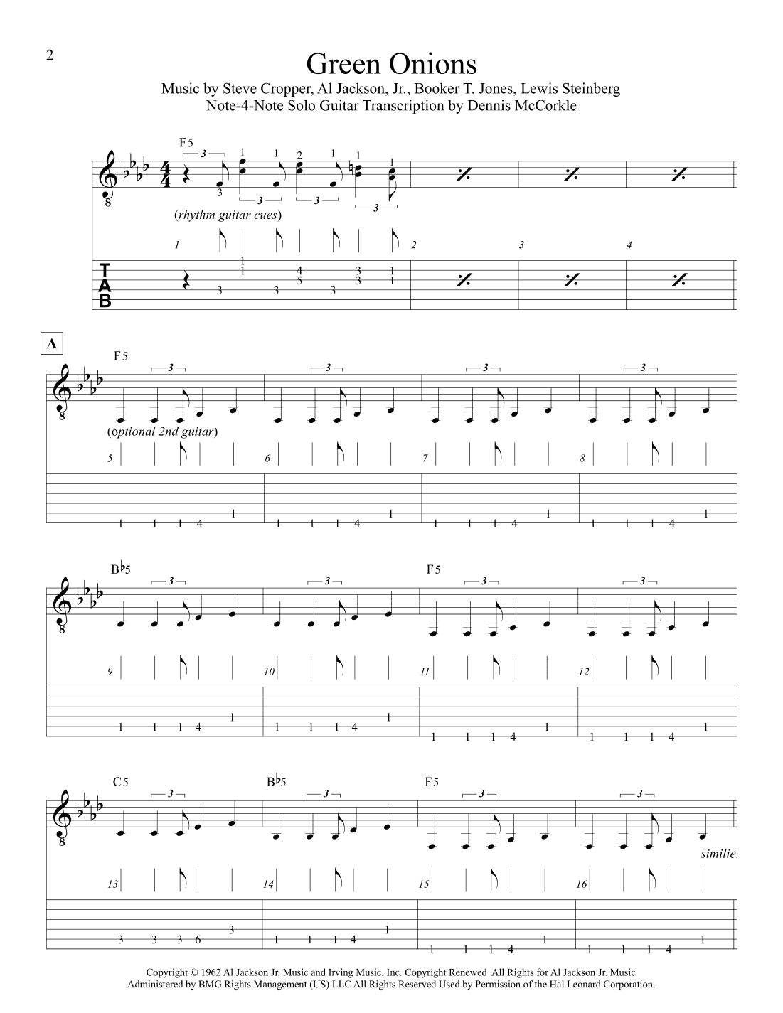 Green Onions (arr. Dennis McCorkle)