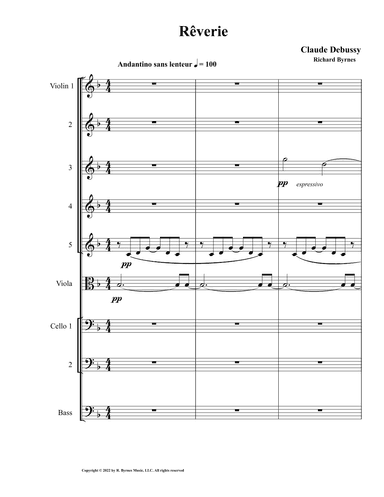 Rêverie (String Orchestra) (arr. Richard Byrnes)
