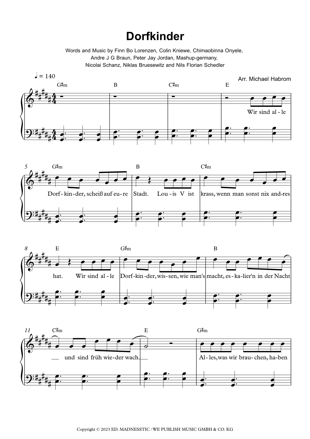 Dorfkinder - Hbz Remix (arr. Michael Habrom)