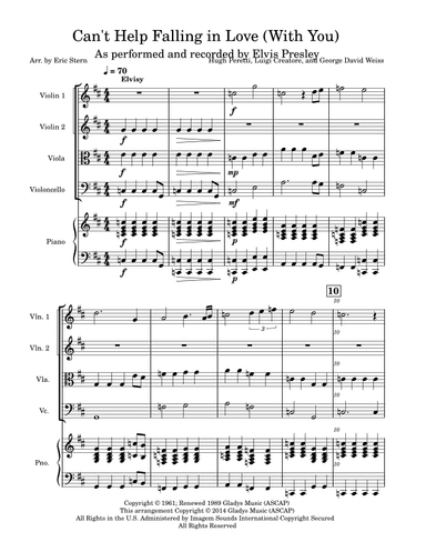 Can't Help Falling In Love (arr. Eric Stern)