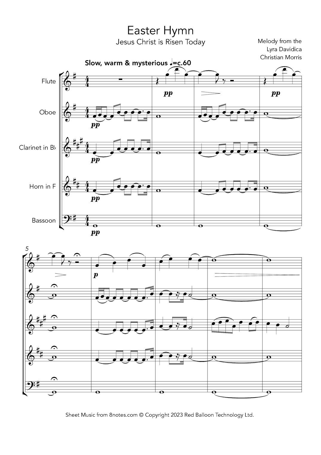 Easter Hymn (Jesus Christ is Risen Today) (arr. Christian Morris)