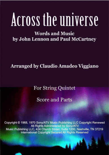 Across The Universe (arr. Claudio Amadeo Viggiano)