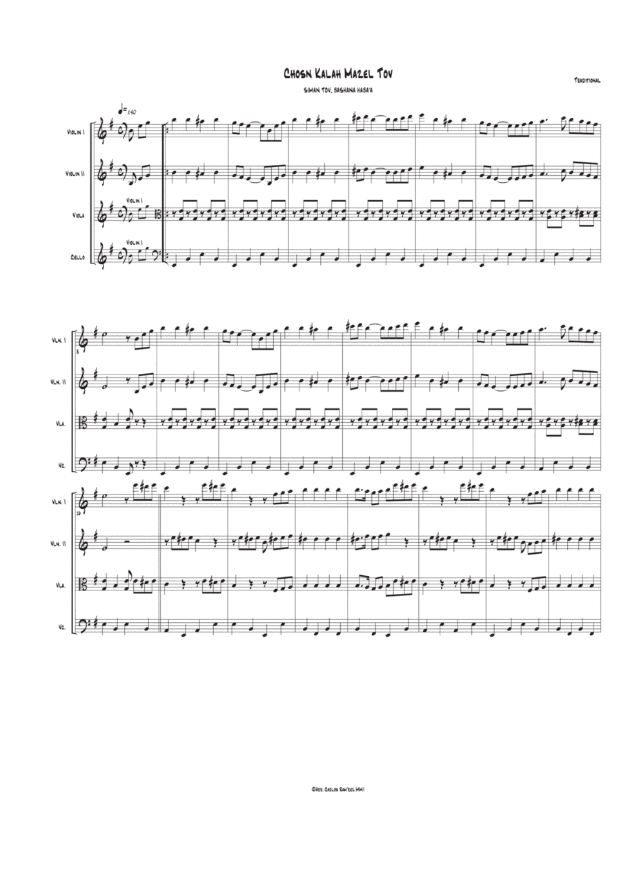 Chosn Kalah Mazel Tov (arr. Carlos Ramírez Guzmán)