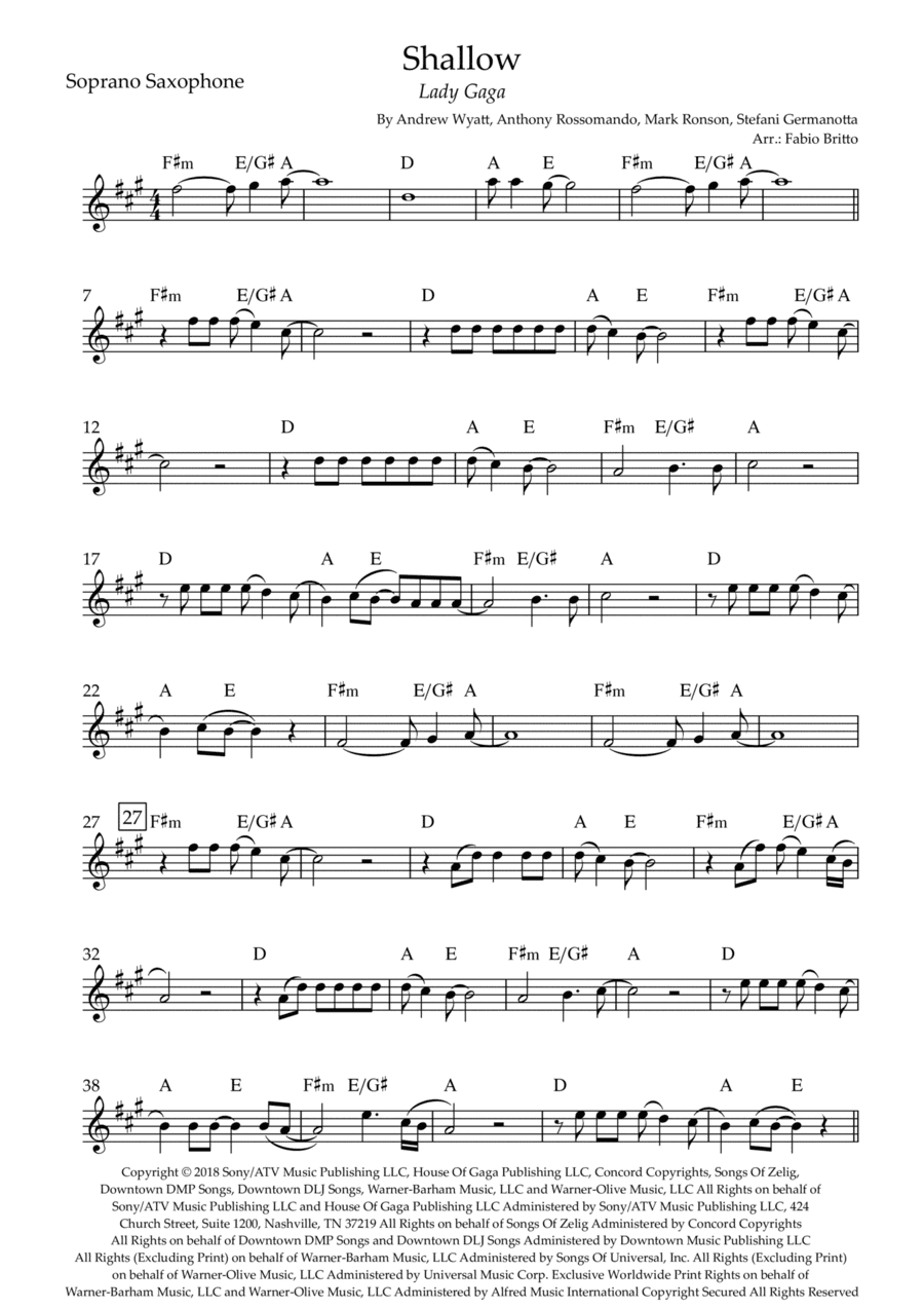 Shallow (arr. Fabio Britto)