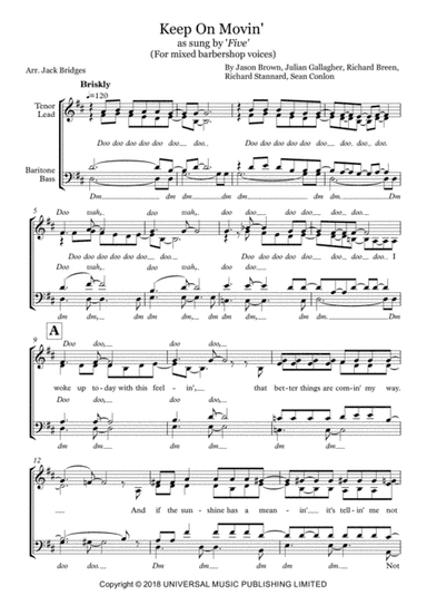 Keep On Movin' (arr. Jack Bridges)