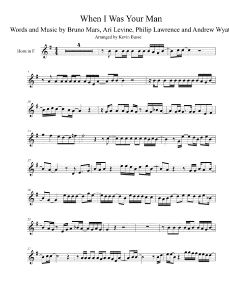 When I Was Your Man (arr. Kevin Busse)