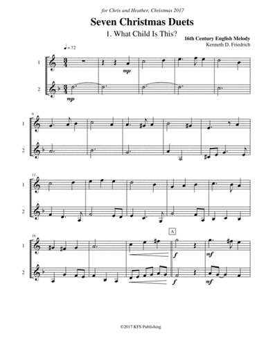 Seven Christmas Duets (arr. Kenneth D. Friedrich)