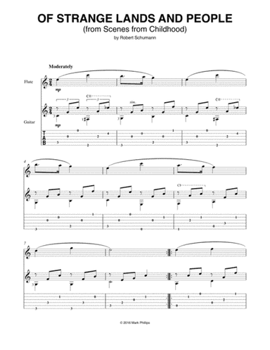 Of Strange Lands and People (Scenes from Childhood, Op. 15, No. 1) (arr. Mark Phillips)