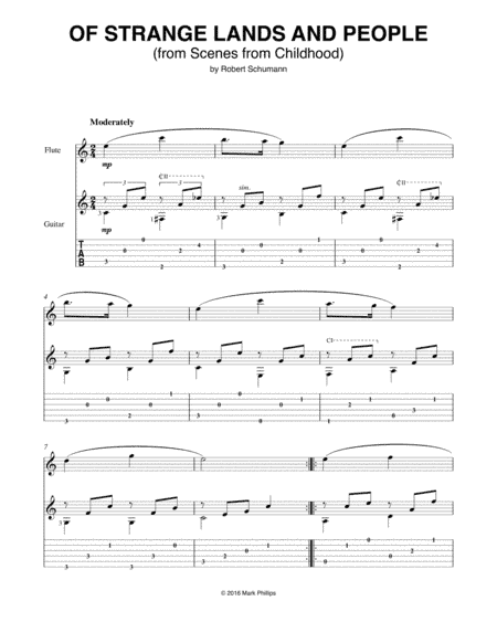 Of Strange Lands and People (Scenes from Childhood, Op. 15, No. 1) (arr. Mark Phillips)