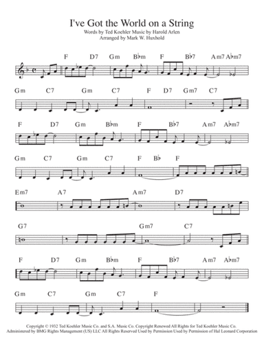 I've Got The World On A String (arr. Mark W. Huxhold)