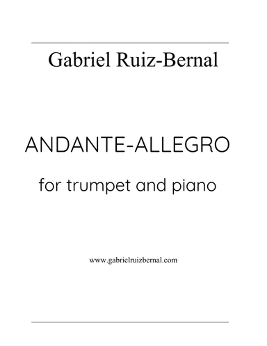 ANDANTE-ALLEGRO for trumpet and piano
