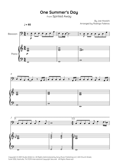 One Summer's Day (arr. Rodrigo Faleiros)