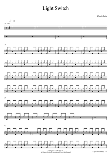 Light Switch (arr. COPYDRUM)