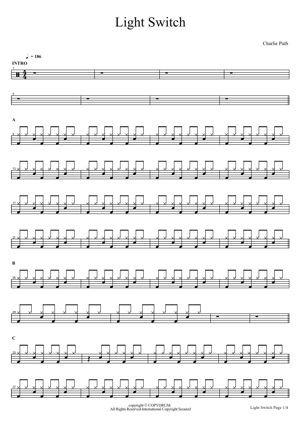 Light Switch (arr. COPYDRUM)