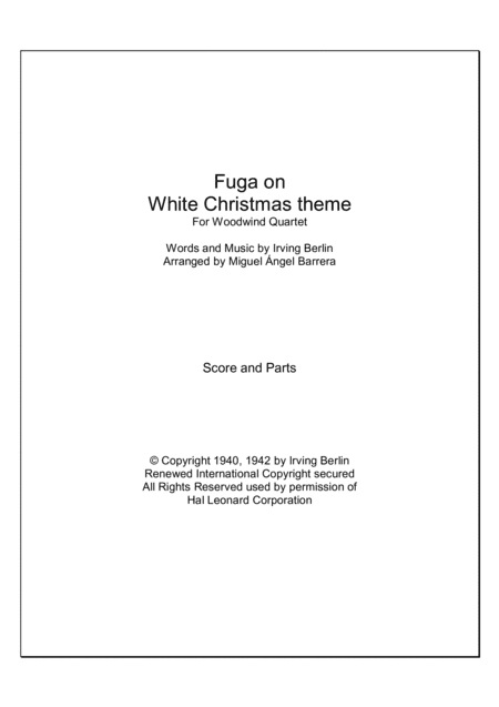 White Christmas (arr. Miguel Ángel Barrera)