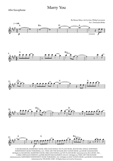 Marry You (arr. Fernando Britto)
