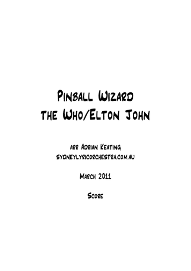 Pinball Wizard (arr. Adrian Keating)