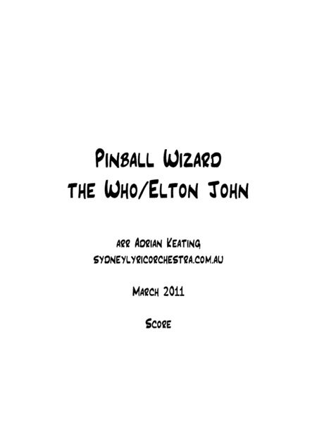 Pinball Wizard (arr. Adrian Keating)