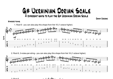 G# Ukrainian Dorian Scale (4 Ways to Play)