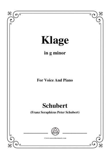 Schubert-Klage,in g minor,for Voice&Piano (arr. MSM)