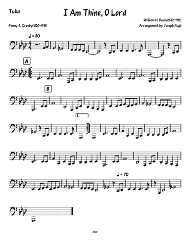 I Am Thine ,O Lord (Brass Quintet) (arr. Joseph Pugh)