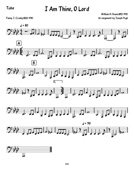 I Am Thine ,O Lord (Brass Quintet) (arr. Joseph Pugh)