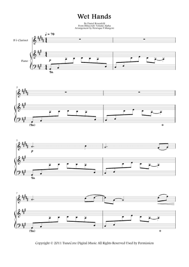 Wet Hands (arr. Henrique F Mangoni)
