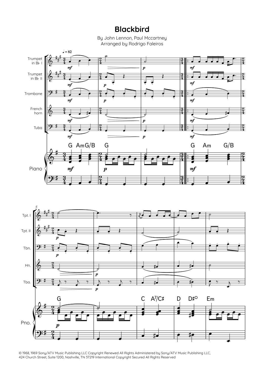 Blackbird (arr. Rodrigo Faleiros)