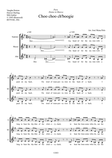Choo Choo Ch' Boogie (arr. Jose Mena Polo)