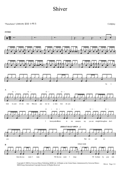 Shiver (arr. COPYDRUM)