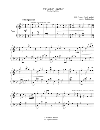 We Gather Together (arr. Rick Barham)