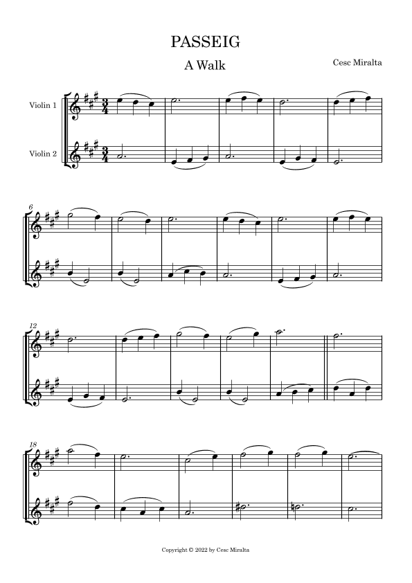 PASSEIG Vl Duet