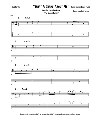 What A Shame About Me (arr. Accubass)