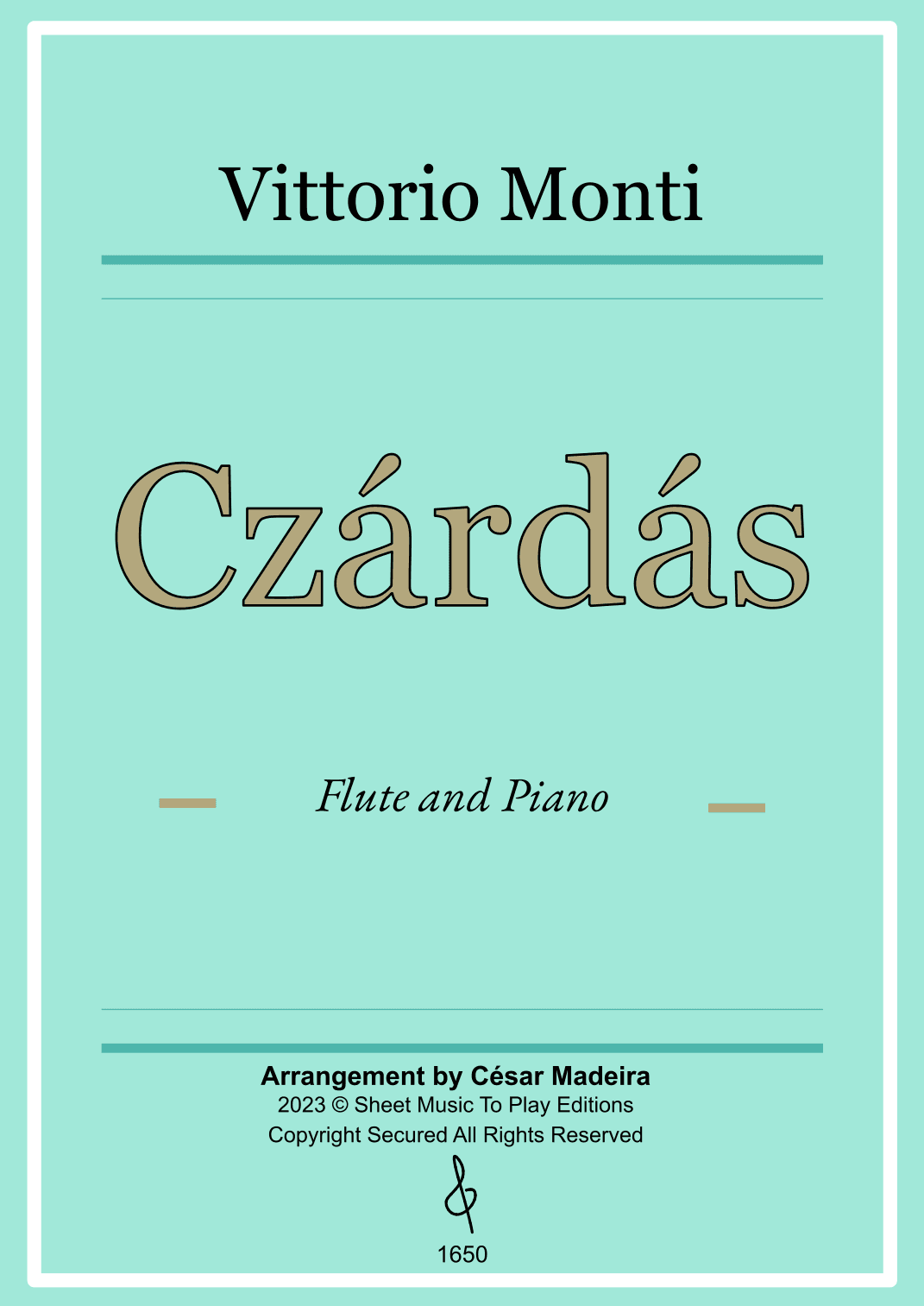 Czardas - Flute and Piano (Full Score) (arr. César Madeira)
