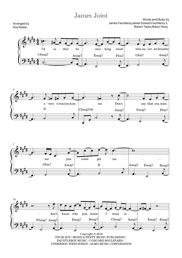 James Joint (arr. Ana Nobre)