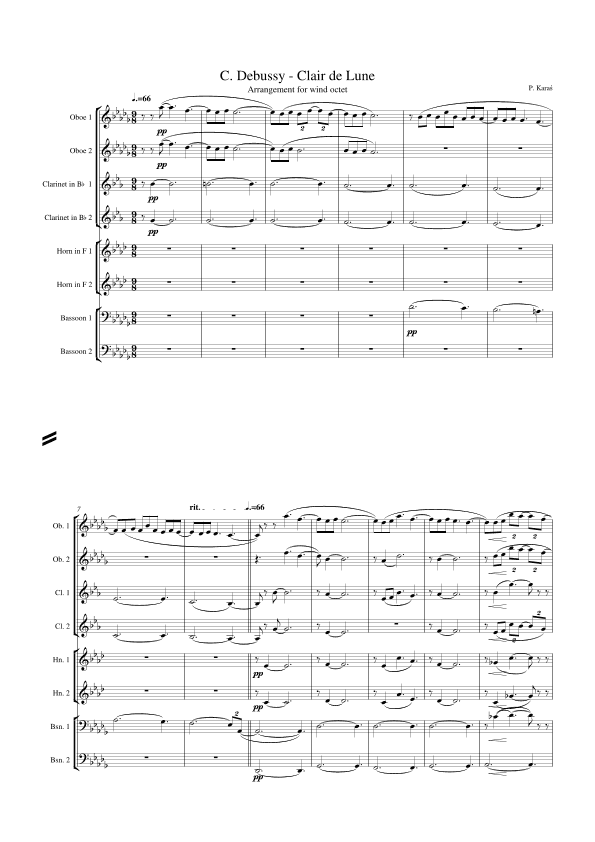 Clair de Lune - wind octet (arr. P. Karaś)