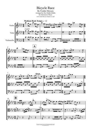 Bicycle Race (arr. Hey Diddle Diddle)