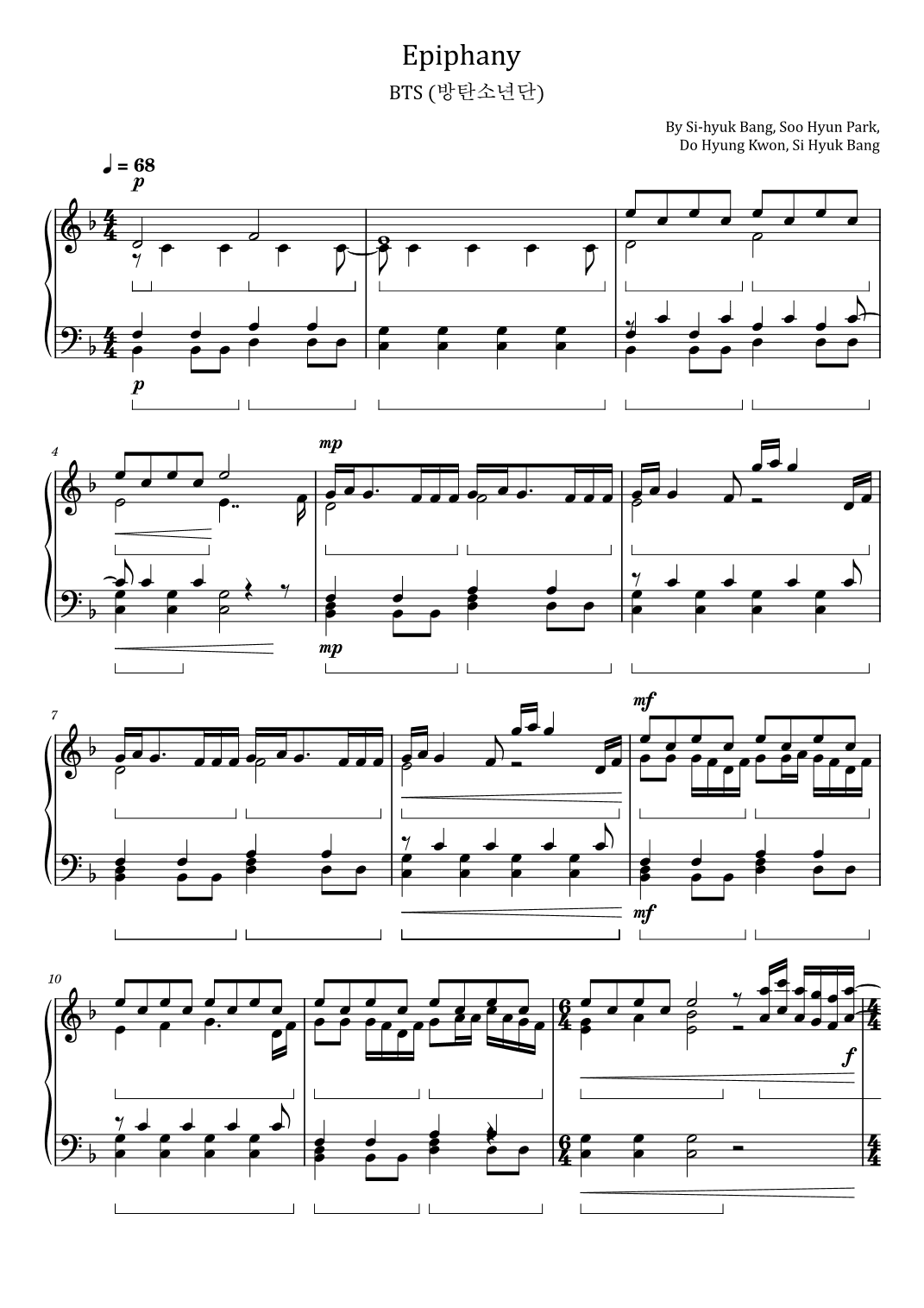 Epiphany (arr. poon)